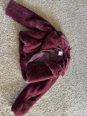 SO Burgundy Teddy Jacket